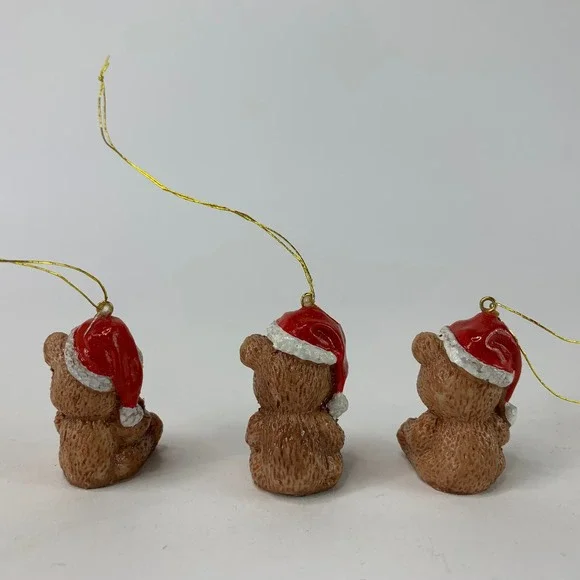 Vintage Barely Bears Ornaments Christmas Around the World Holiday Hand Painted - Picture 4 of 8